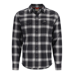 Simms Gallatin Flannel Long Sleeve Shirt Men's in Slate Ombre Plaid